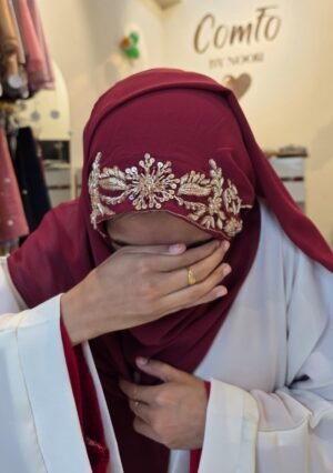 Zari-e-Nikkah Handwork Hijab
